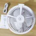 Foldable remote control usable rechargeable fan with humidifier and ring light